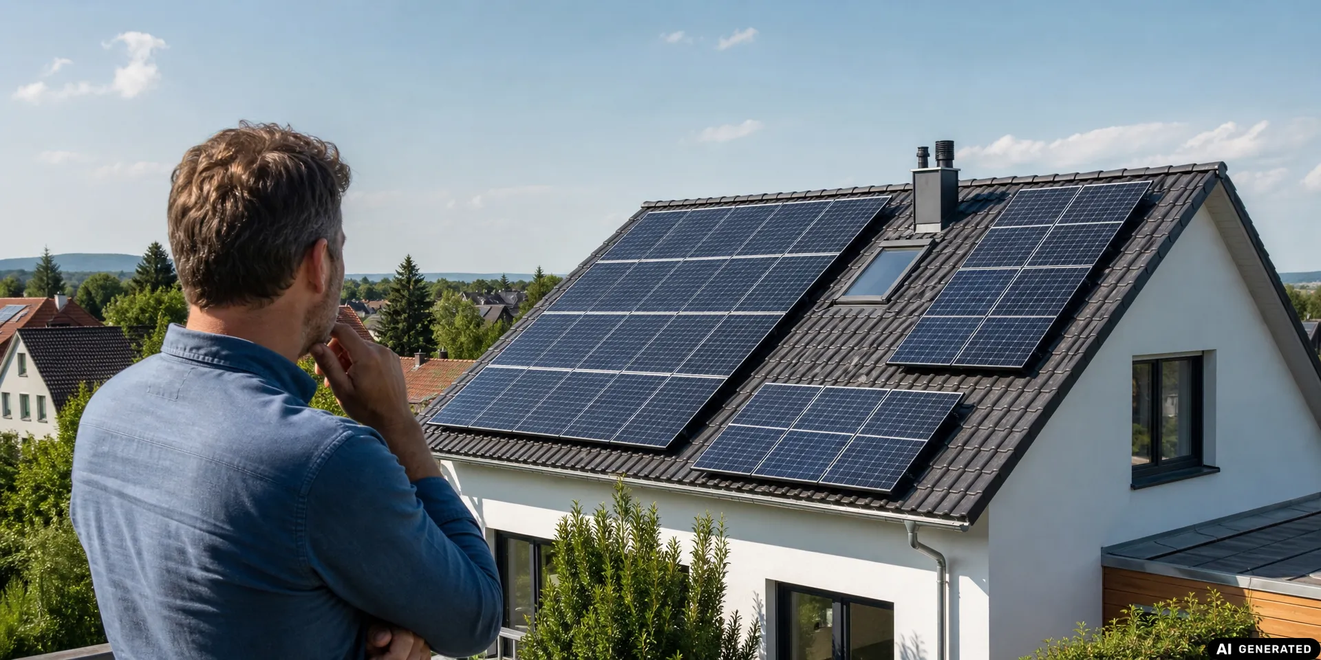 Symbolbild zu Süd, Ost-West oder Nord? Welche Dachausrichtung für Photovoltaik am sinnvollsten ist