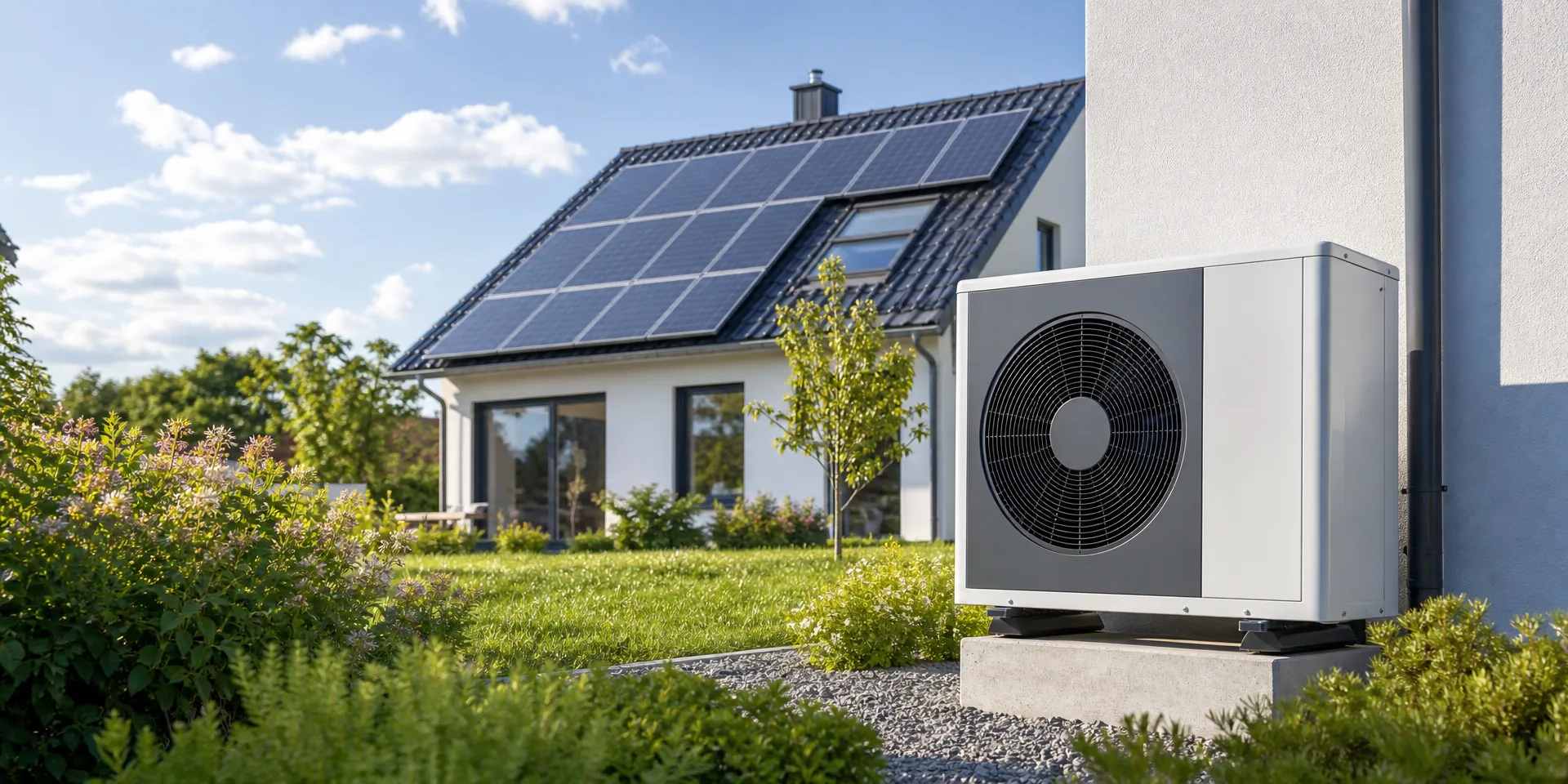Symbolbild zu Photovoltaik und Wärmepumpe kombinieren: So senken Sie Strom- und Heizkosten