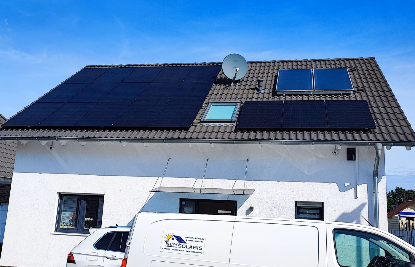 Projektansicht eines Photovoltaik-Projekts von interSolaris in Grevenbroich